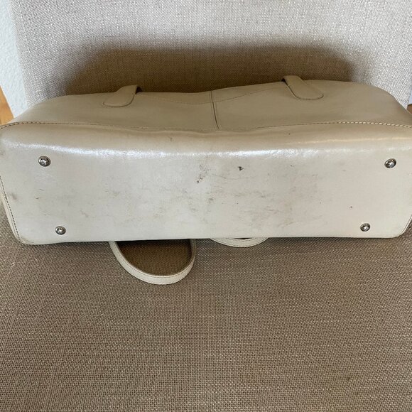 Cream Leather Monsac Handbag - Picture 8 of 8